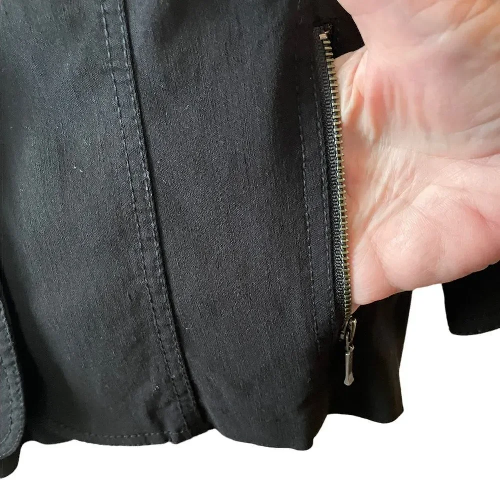 BLACK‎ JACKET WITH ZIPPER ACCENTS BY RENUAR, SZ 10